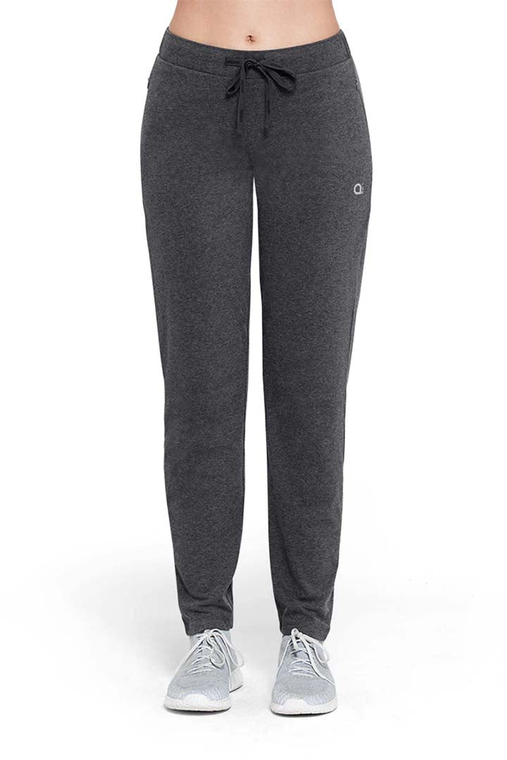 AMANTE ABT85601-GRAY PINSTRIPE MARL ESSENTIAL RELAXED FULL LENGTH PANTS