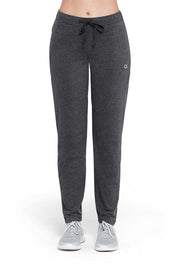 AMANTE ABT85601-GRAY PINSTRIPE MARL ESSENTIAL RELAXED FULL LENGTH PANTS