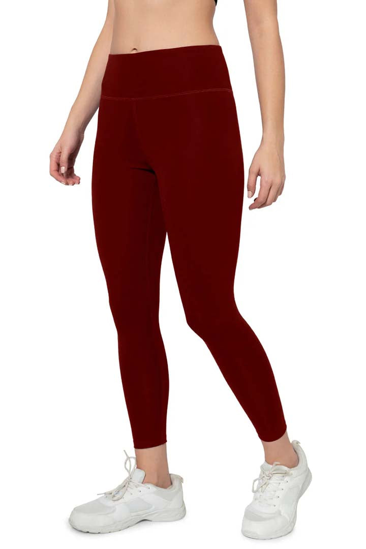 AMANTE ABT94501-BURGUNDY ENERGIZE HIGH RISE ACTIVE LEGGINGS