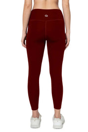 AMANTE ABT94501-BURGUNDY ENERGIZE HIGH RISE ACTIVE LEGGINGS