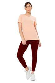 AMANTE ABT94501-BURGUNDY ENERGIZE HIGH RISE ACTIVE LEGGINGS