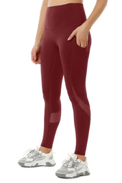 AMANTE ABT99201-CHOCOLATE TRUFFLE FLAUNT PANELLED HIGH RISE ACTIVE LEGGINGS