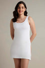 AMANTE KURTA SLIP -LIN02401-WHITE