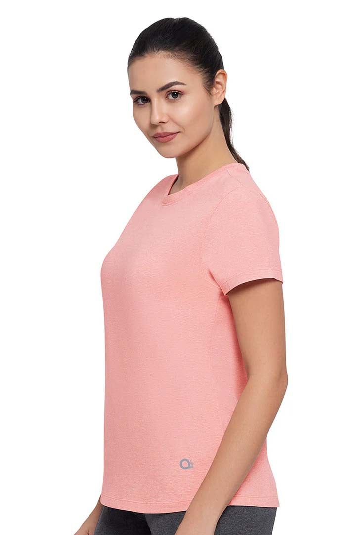 AMANTE ATP85001-PEACH BLOSSOM MARL ESSENTIAL CROP TOP