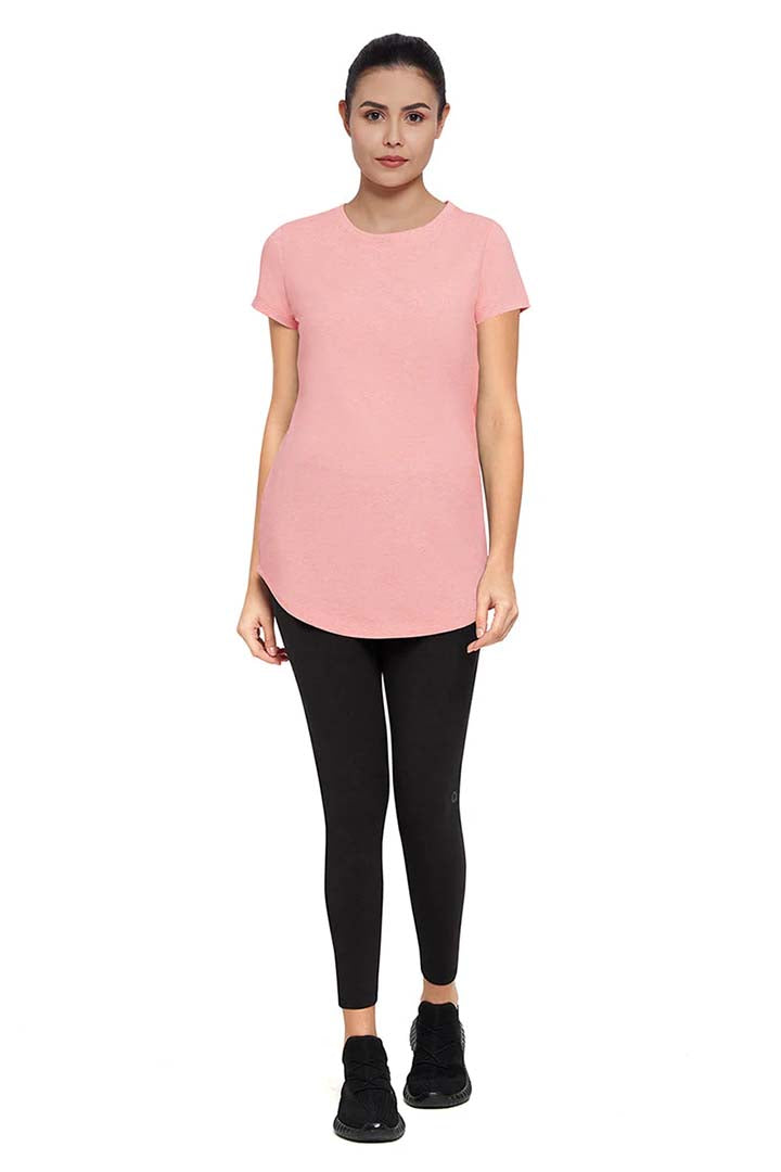 AMANTE ATP85201-PEACH BLOSSOM MARL ESSENTIAL LONG LENGTH TEE