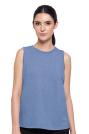 AMANTE ATP85901-INFINITY BLUE MARL ESSENTIAL TANK TOP