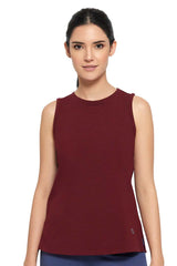 AMANTE ATP85901-POMEGRANATE MARL ESSENTIAL TANK TOP