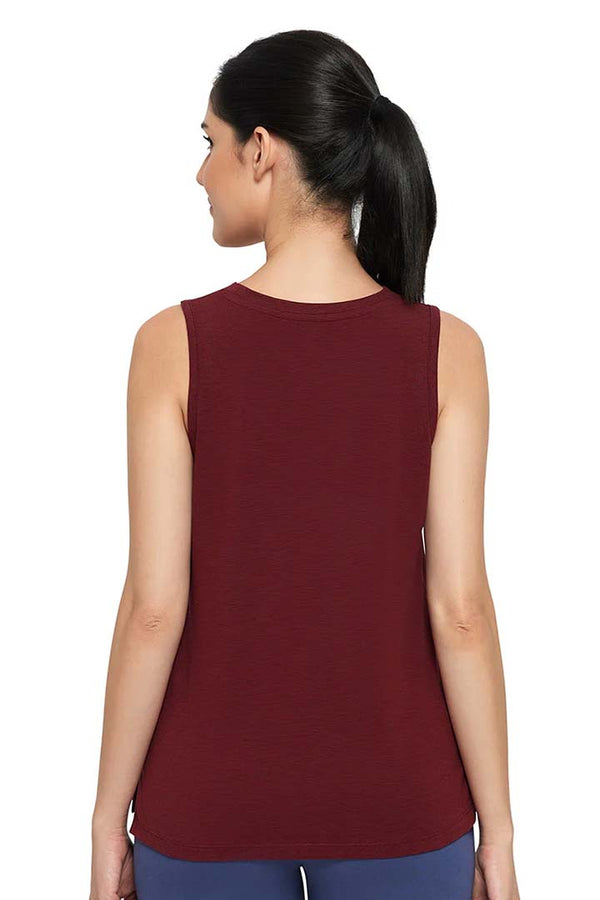 AMANTE ATP85901-POMEGRANATE MARL ESSENTIAL TANK TOP