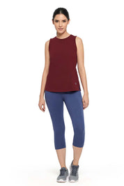 AMANTE ATP85901-POMEGRANATE MARL ESSENTIAL TANK TOP