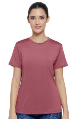 AMANTE ATP86101-MAUVEWOOD FLAUNT CREW NECK TEE