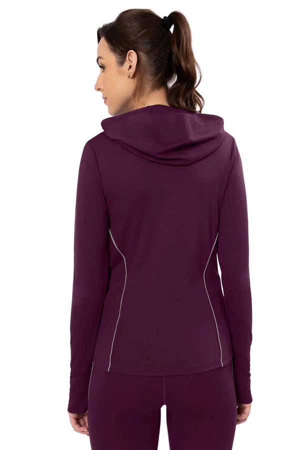 AMANTE ATP94301-BLACKBERRY WINE FLAUNT HOODIE FULL SLEEVE ACTIVE JACKET
