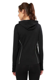 AMANTE ATP94301-JET BLACK FLAUNT HOODIE FULL SLEEVE ACTIVE JACKET