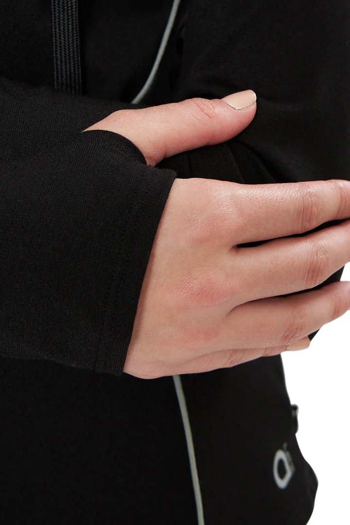 AMANTE ATP94301-JET BLACK FLAUNT HOODIE FULL SLEEVE ACTIVE JACKET