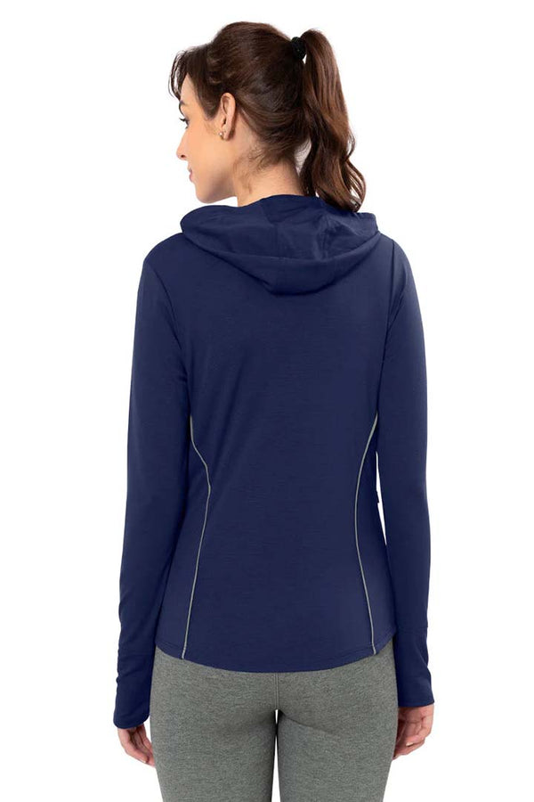 AMANTE ATP94301-MEDIEVAL BLUE FLAUNT HOODIE FULL SLEEVE ACTIVE JACKET
