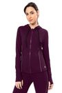 AMANTE ATP94301-BLACKBERRY WINE FLAUNT HOODIE FULL SLEEVE ACTIVE JACKET