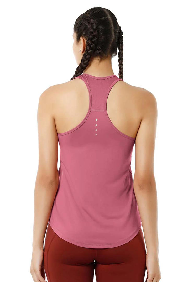 AMANTE ATP98901-HEATHER ROSE FLAUNT RACERBACK ROUND NECK TANK TOP