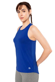 AMANTE ATP98901-LAZULI BLUE FLAUNT RACERBACK ROUND NECK TANK TOP