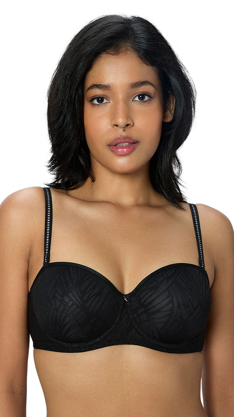 Triumph Black Comfort Fit Self Pattern Bra