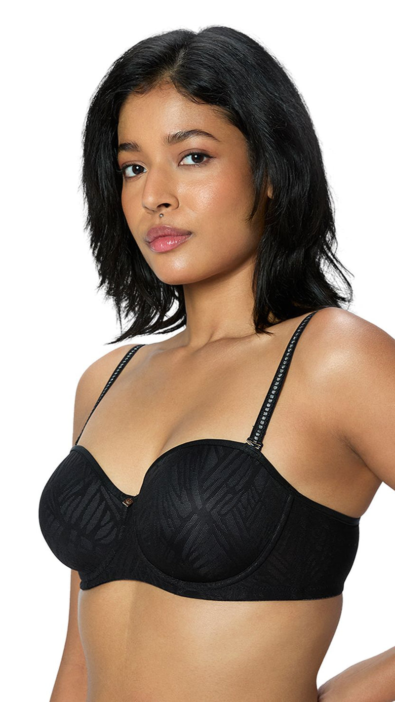 Triumph Black Comfort Fit Self Pattern Bra