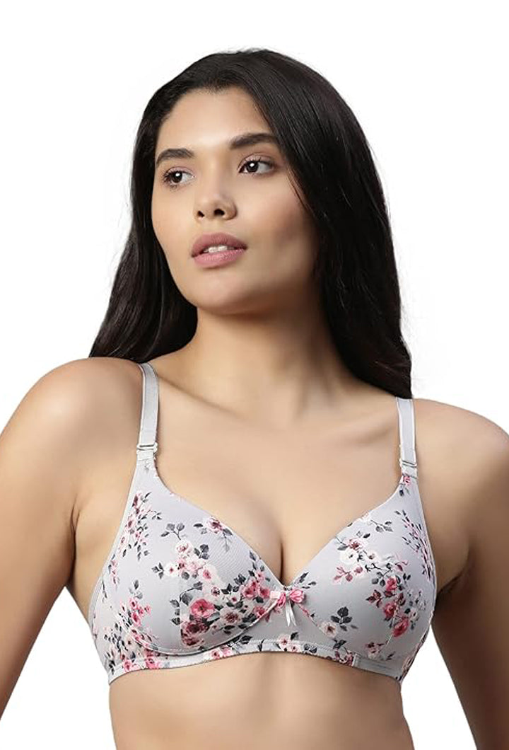 Enamor F023 Perfect Plunge T-Shirt Bra - Padded Wirefree Medium Coverage