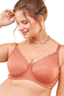 ENAMOR BRA-F126 Cedar Wood LACE BRA NON-PADDED WIRED FULL COVERAGE