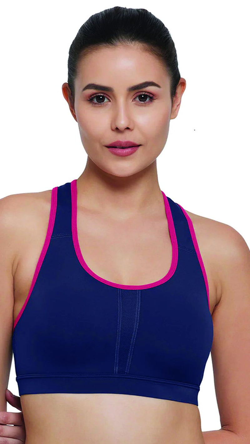 Amante Mesh Panel Padded Medium Impact Sports Bra