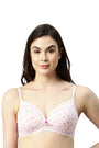 Enamor-F065 Amaranto Print Invisible Neckline T-Shirt Bra - Padded & Wirefree