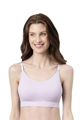ENAMOR BRA-F037 Pastel Lilac Enamor FlexiFree Ultimate Comfort Seamless No -pinch T-shirt Bra for Women- High Coverage, Padded and Wirefree