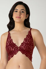 AMANTE BRA-BRA06001 Femme Lace Padded Non-Wired Demi Bra