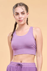 ENAMOR BRA-A202 Basic Workout Sports Bra Medium Impact Dry Fit Longline Basic
