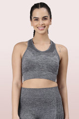 ENAMOR BRA-A203 Medium Support Sports Bra | Held-in-fit Seamless Bra With Perforation For Ventilation For Women