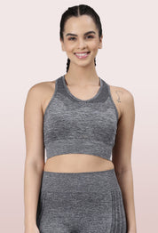 ENAMOR BRA-A203 Medium Support Sports Bra | Held-in-fit Seamless Bra With Perforation For Ventilation For Women