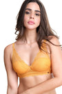 ENAMOR BRA-F125 Nugget Enamor Pure Ease Longline Comfort Lace Bra for Women - Padded, Wirefree and High Coverage