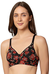 TRIUMPH BRA-110I694 Printed Lightly Padded Non-Wired Detachable Straps Seamless T-Shirt Bra -K9
