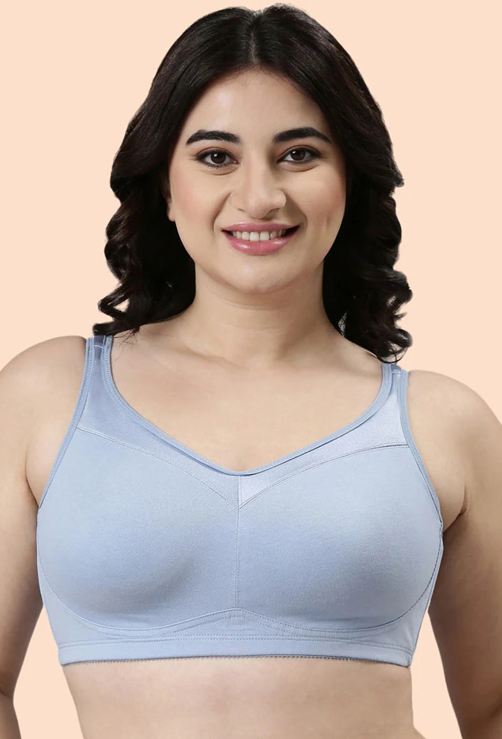 Enamor-A112 Smooth Lift Classic Minimizer Bra - Stretch Cotton Non-Padded Wirefree