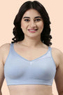 Enamor-A112 Chambery Melange Smooth Lift Classic Minimizer Bra - Stretch Cotton Non-Padded Wirefree