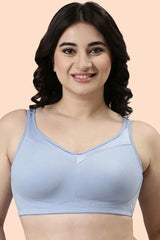 Enamor-A112 Chambery Melange Smooth Lift Classic Minimizer Bra - Stretch Cotton Non-Padded Wirefree