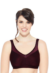 ENAMOR BRA-FB12 /2 Grape Wine Smooth Super Lift Full Support Minimizer Bra - Non-Padded Wirefree Full Coverage