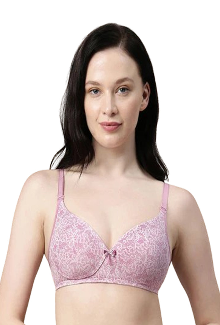 Enamor F023 Perfect Plunge T-Shirt Bra - Padded Wirefree Medium Coverage