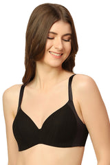 TRIUMPH BRA-110I720 Lightly Padded Full Coverage T-shirt Bra With All Day Comfort -BLACK
