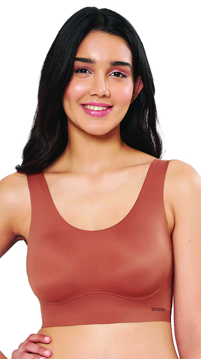Amante Seamless Scoop Neck Removable Pads Bra