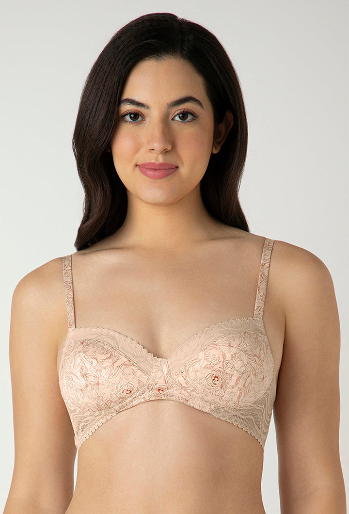 AMANTE BRA-BRA05701 Demure Padded Non-Wired Demi Bra