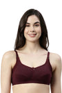 Enamor-MT02 Grape Wine Sectioned Lift & Support Nursing Bra - Non-Padded Wirefree High Coverage