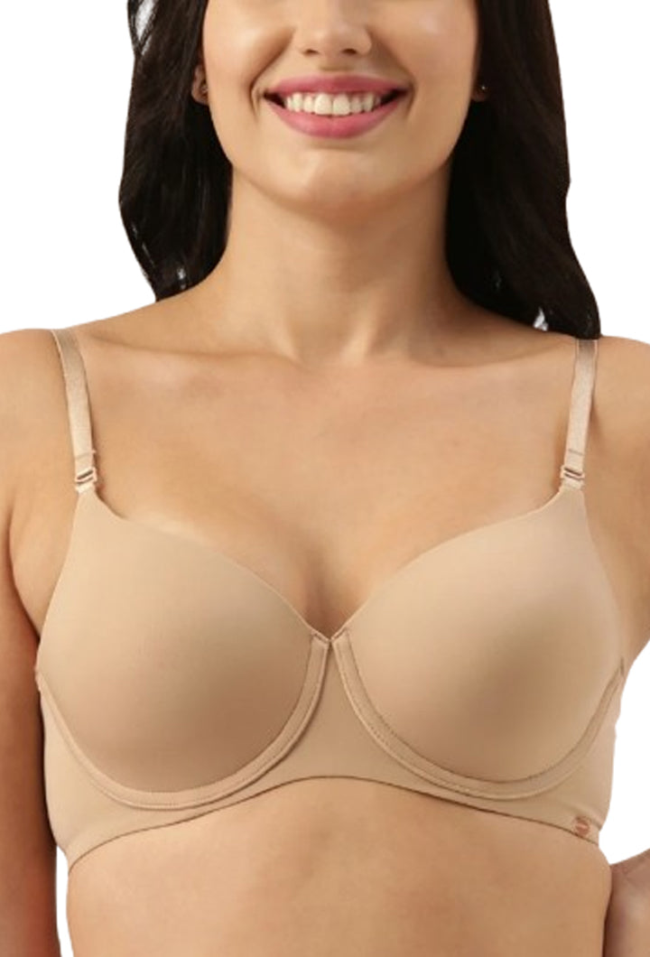 ENAMOR BRA-F057 Enamor Dope Dye Eco-Friendly T-shirt Bra for Women with Crush-Proof Cups- High Coverage, Padded And Wired