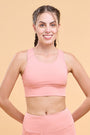 ENAMOR BRA-A202 Rouge Basic Workout Sports Bra Medium Impact Dry Fit Longline Basic