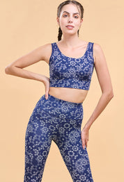 ENAMOR BRA-A204 Printed Sports Bra - High-Impact Dry Fit Long Line Sports Bra with Stylish Print