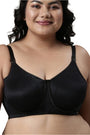 ENAMOR BRA-F124 Black Body Transform Smoothening Minimizer Bra for Women - Non Padded, Wired and Full Coverage