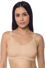 AMANTE BRA-BRA94801 Hazelnut Maternity Non-padded Non-wired Cotton Nursing Bra