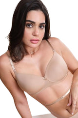 ENAMOR BRA-F058 Enamor Women's Nylon Plunge Full-Coverage Bra