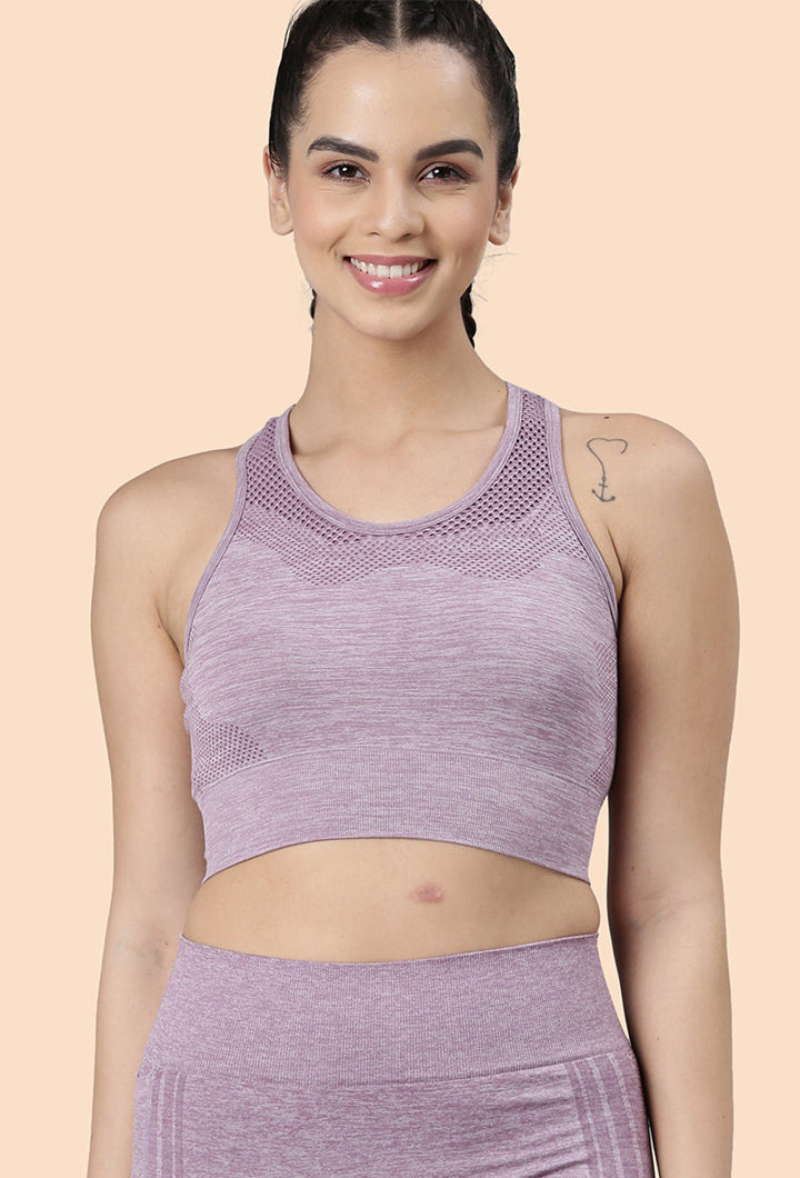 ENAMOR BRA-A203 Medium Support Sports Bra | Held-in-fit Seamless Bra With Perforation For Ventilation For Women